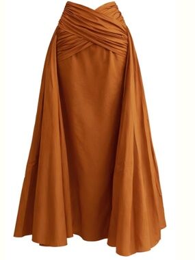 Andrea Iyamah GIA MAXI SKIRT - ORANGE